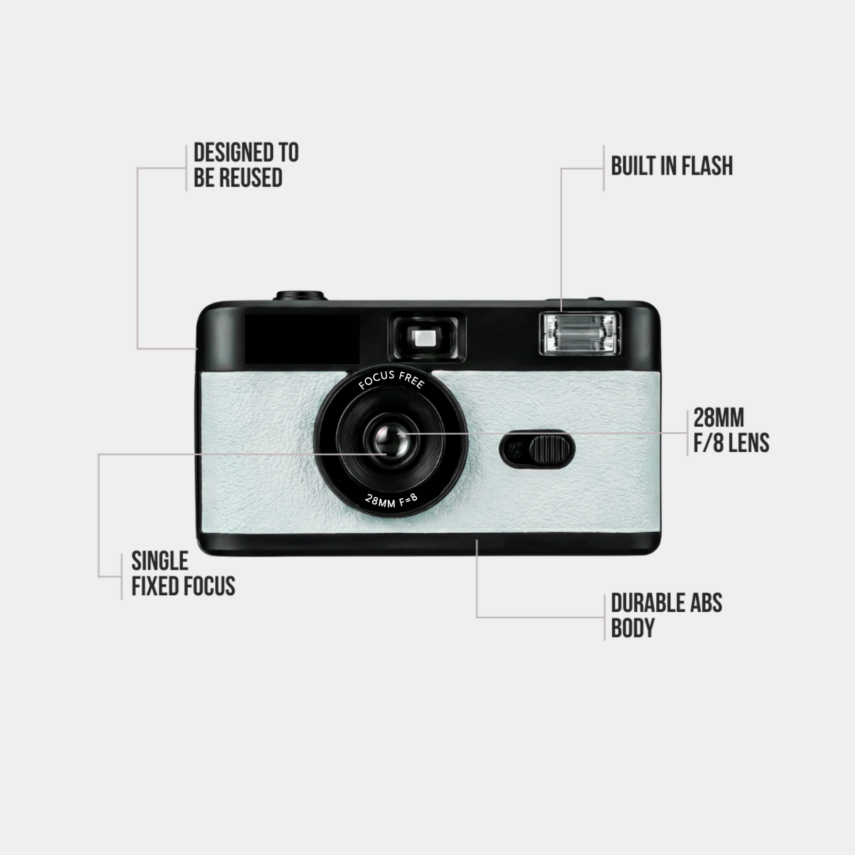 VitaCam ƒ(x) Film Camera Azzurro